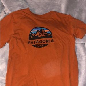 burnt orange Patagonia shirt